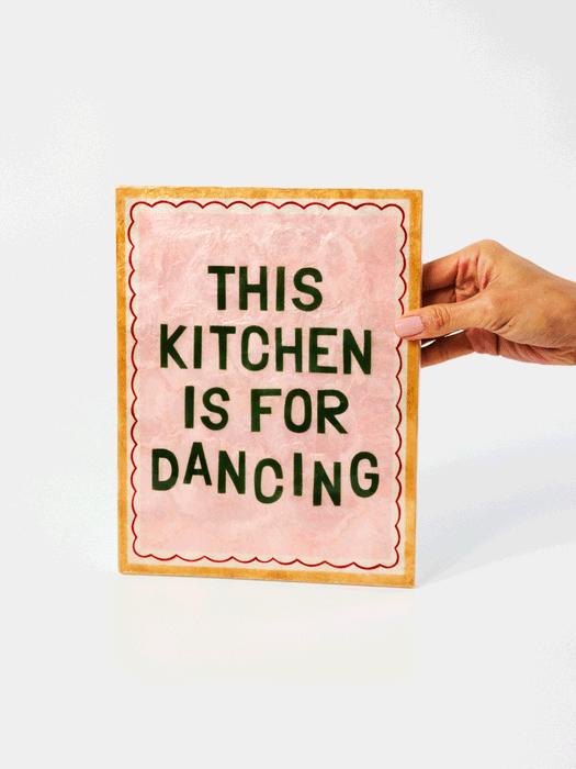 Jones & Co | Fun House Kitchen Tile Hand-Painted Capiz Shell Blush