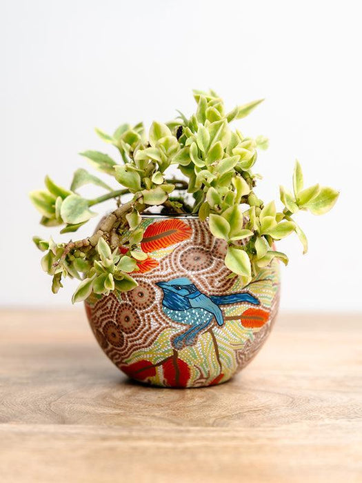 Koh Living | Aboriginal Blue Wren Tealight Candle Holder