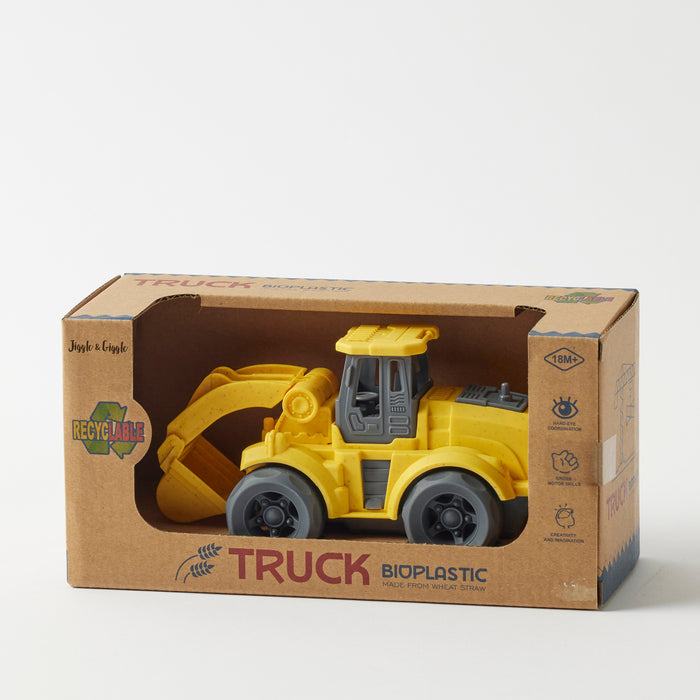 Pilbeam Living | Bioplastic Excavator Yellow Eco Toy