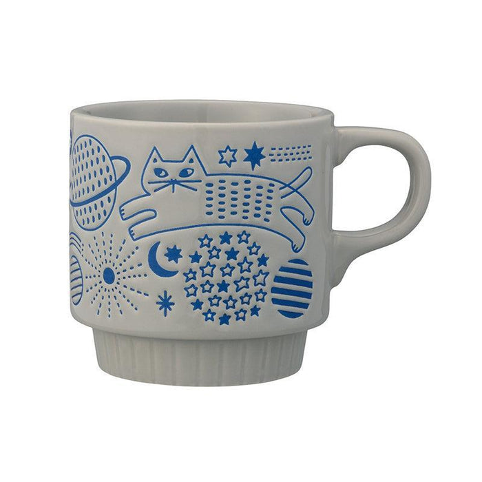 Decole | Walking Cat Mug Stackable Universe Ceramic Design