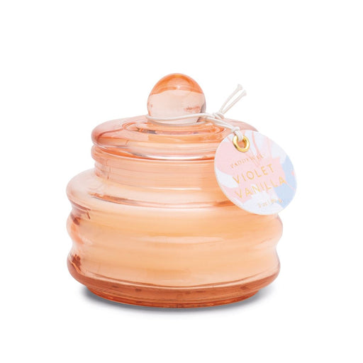 Paddywax | Beam 3 Oz Pink Vessel with Violet Vanilla Lid