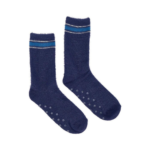 Annabel Trends | AT Mens Grippy Lounge Socks Navy Stripe