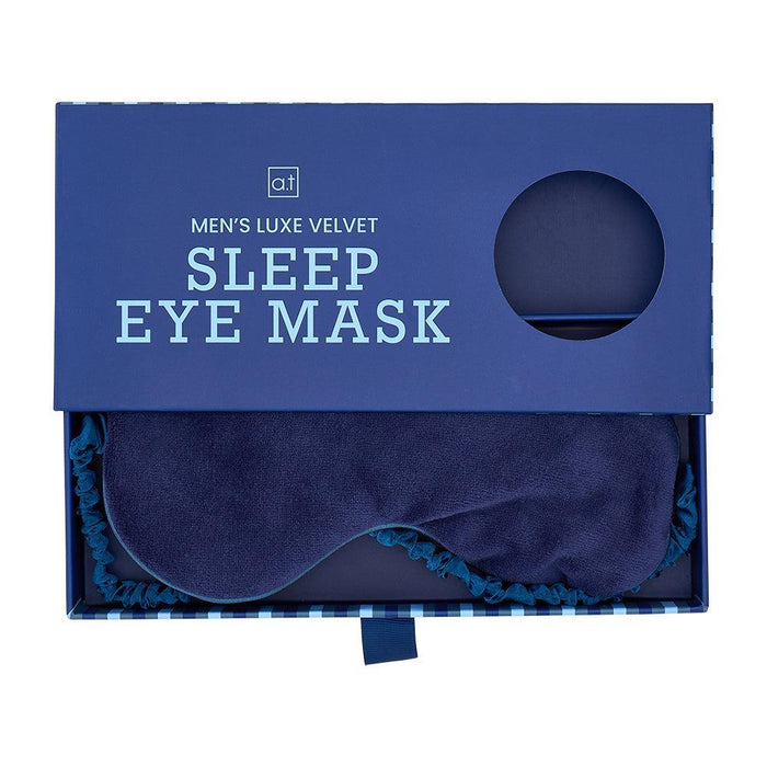 Annabel Trends | Men's Velvet Sleep Mask Luxury Navy