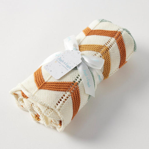 Pilbeam Living | Brick Zig‑Zag Knit Blanket Soft 100% Cotton