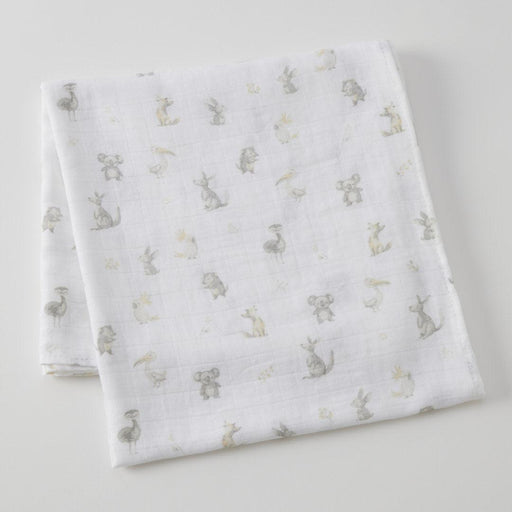 Pilbeam Living | Little Aussie Critters Muslin Wrap 120x120cm Multi