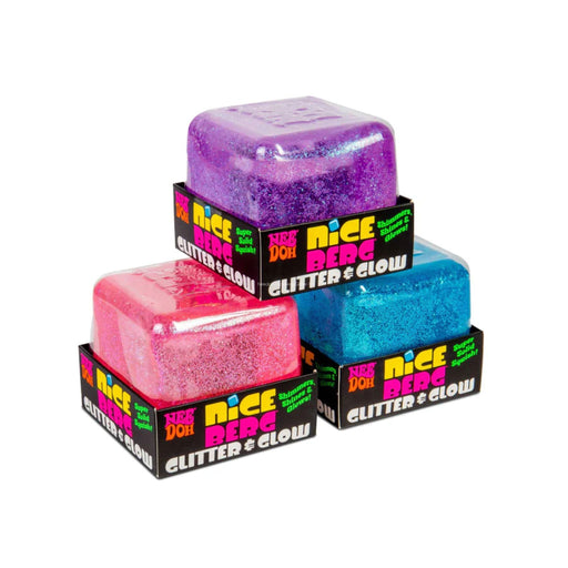 Schylling | NeeDoh Niceberg Glitter & Glow Squishy Toy Homing Instincts