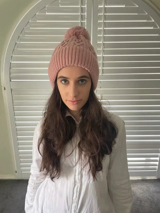 Cinnamon Creations | Pom Pom Beanie Pink-Cinnamon Creations-Homing Instincts