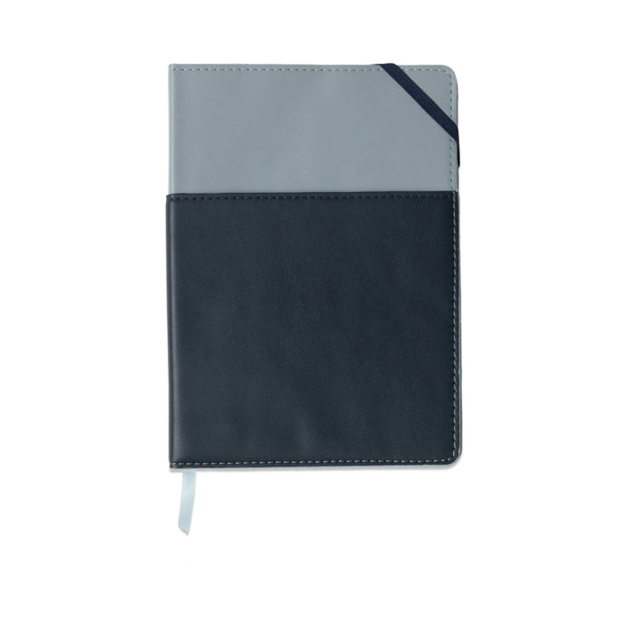 Designworks Ink | Vegan Leather Pocket Journal Colorblock Blue Navy