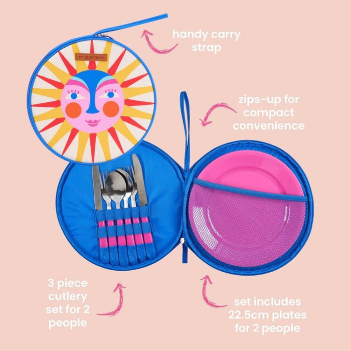 Annabel Trends | Picnic Round Plate and Cutlery Set | Fiesta