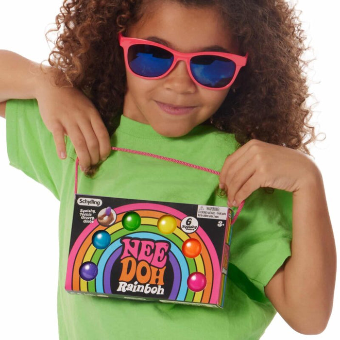 Schylling | NeeDoh Rainboh Teenie Sensory Toy Rainbow Set Homing Instincts