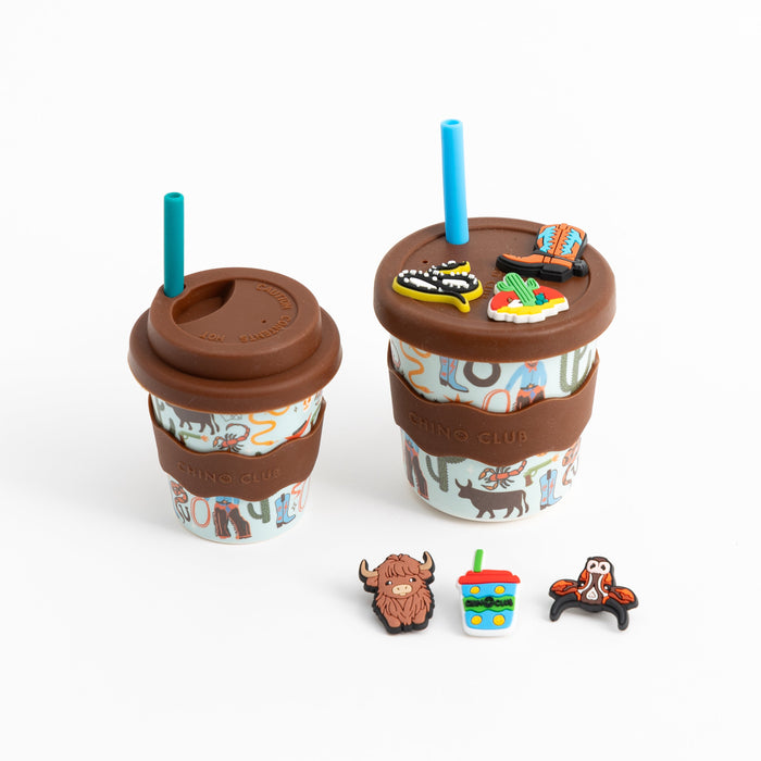 Chinoclub | Bamboo Babychino Cup Cowboy Design 4oz