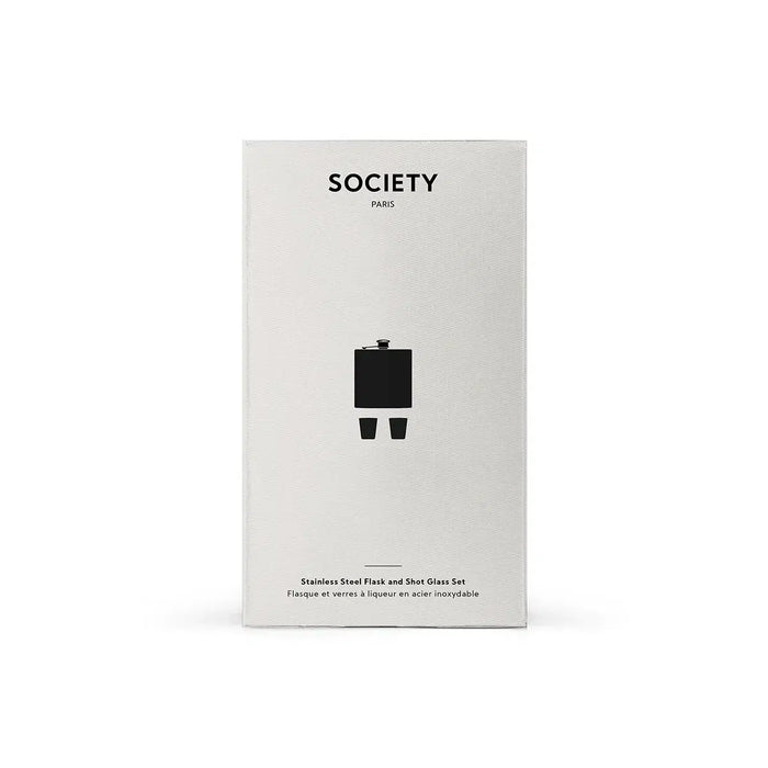 Society Paris | Stainless Flask and Shotglass Set-Until-Homing Instincts
