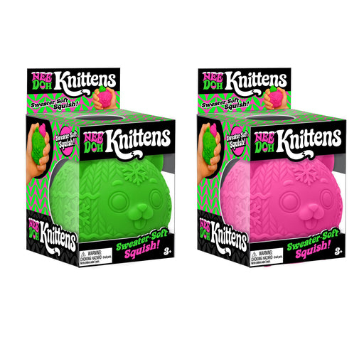 Schylling | NeeDoh Squishmas Knittens Squishy Fidget Toy Assorted Colors Homing Instincts