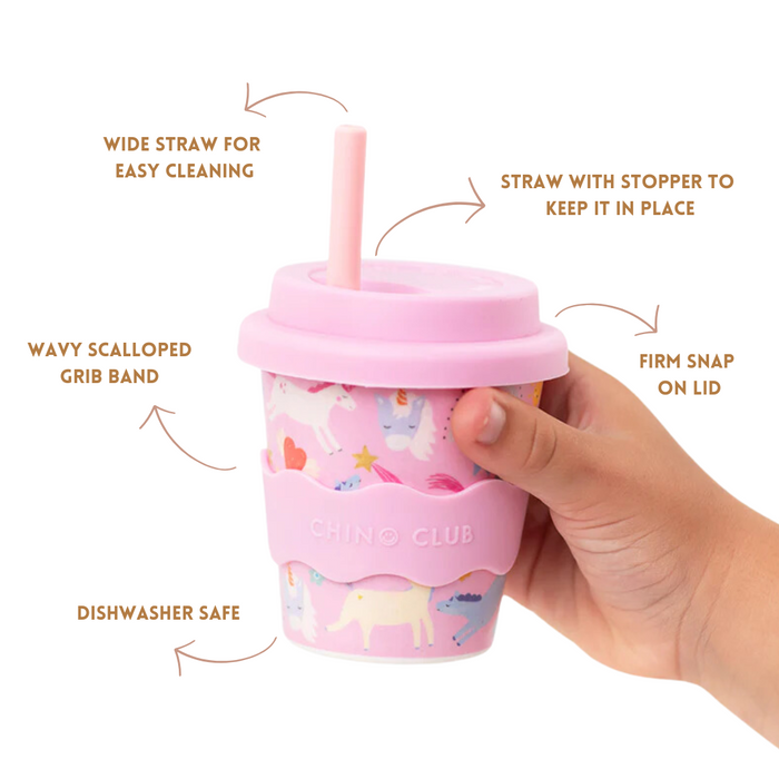 Chinoclub | Pink Unicorn Babychino Cup 4oz