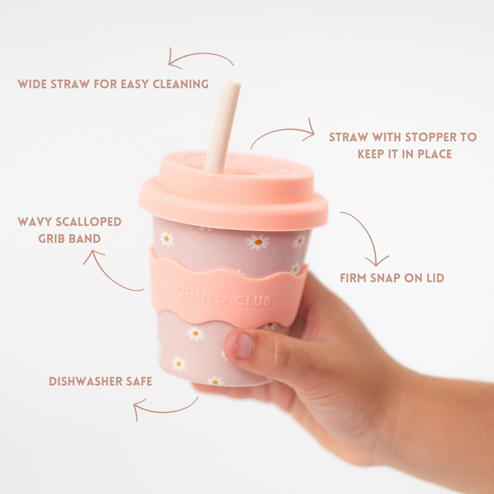 chinoclub | Pink Daisy Babychino Cup 4oz