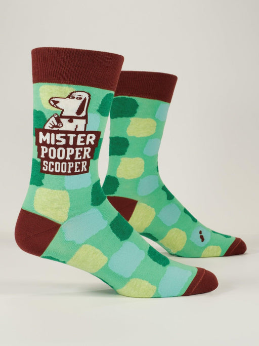 Blue Q | Mister Pooper Scooper M‑Crew Socks Combed Cotton