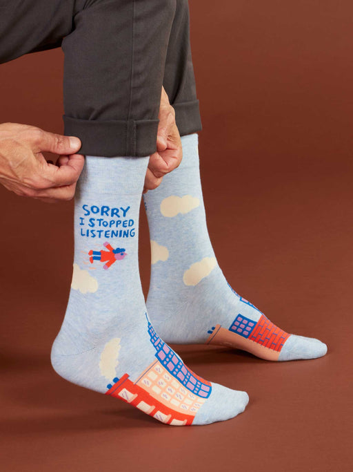 Blue Q | Light Blue M-Crew Socks Men’s Size 7‑12