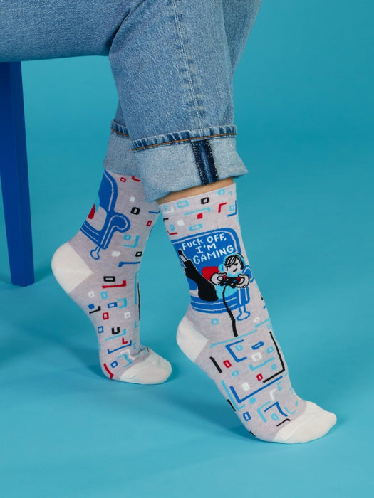 Blue Q | Gaming W-Crew Socks Playful Gamer Design