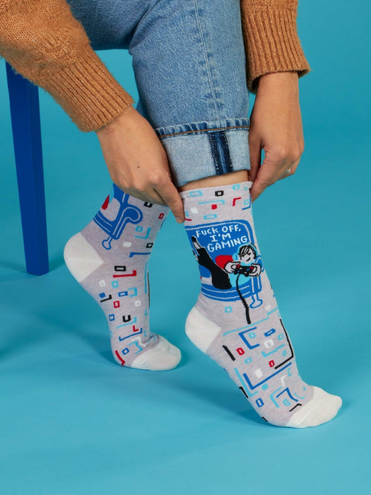 Blue Q | Gaming W-Crew Socks Playful Gamer Design