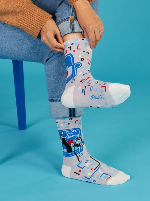 Blue Q | Gaming W-Crew Socks Playful Gamer Design