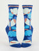 Blue Q | Cool-Ass Grandma Crew Socks, Floral Blue