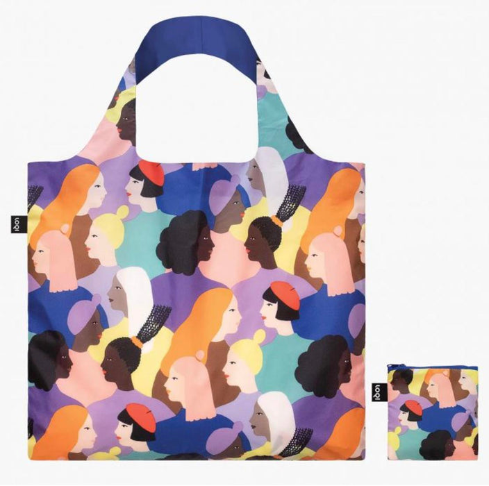 LOQI | Glitter Power Sisters Foldable Reusable Bag Multi-Coloured-LOQI-Homing Instincts
