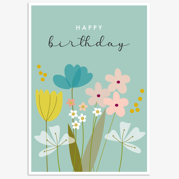 Scarpa | Happy Birthday Floral Card Thoughtful Greeting Design