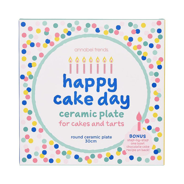 Annabel Trends | Happy Cake Day Ceramic Serving Plate