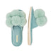 Annabel Trends | Cosy Luxe Pom-Pom Slippers Mist Green