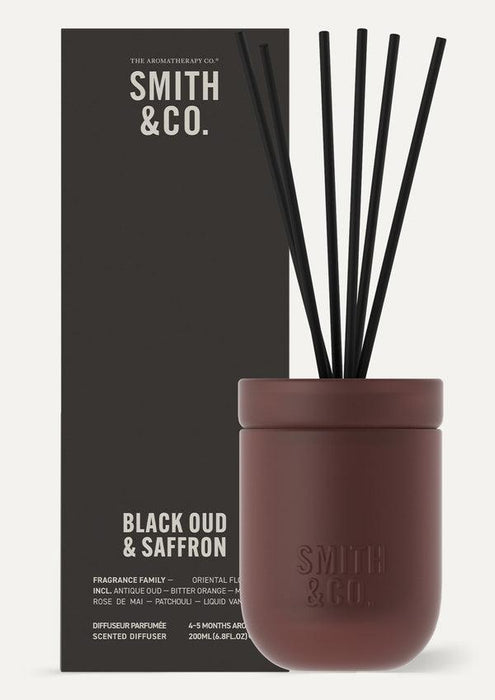 The Aromatherapy Co. | Smith & Co. Black Oud & Saffron Reed Diffuser 200ml
