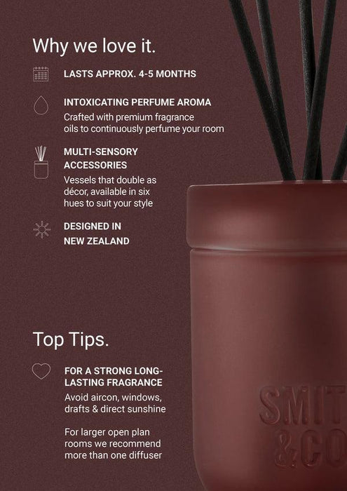 The Aromatherapy Co. | Smith & Co. Black Oud & Saffron Reed Diffuser 200ml