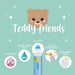 The Paperie | Teddy Friends Markers Set of 12 Multicolour