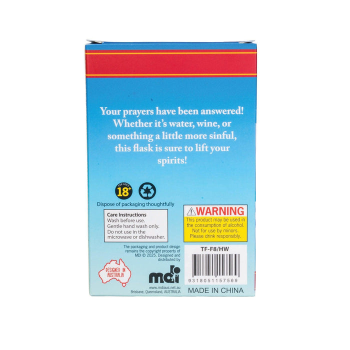 MDI | Holy Water Metal Flask 90mm Length X 135mm Height