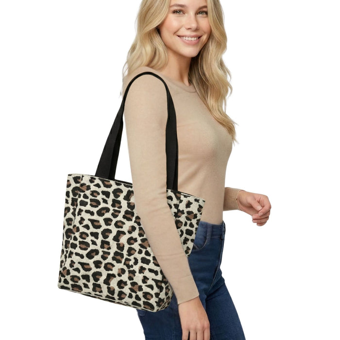 Taylor Hill Scarves & Co | Leopard Jacquard Tote Bag