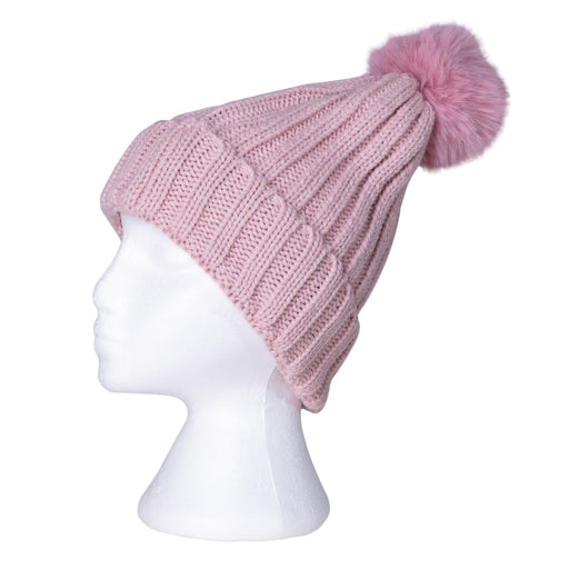 Taylor Hill | Pink Ribbed Knit Beanie-Taylor Hill-Homing Instincts