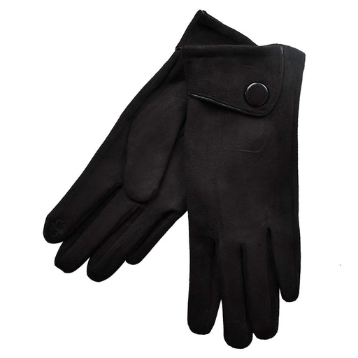 Taylor Hill | Black Big Button Cuffed Touch-Screen Gloves-Taylor Hill-Homing Instincts