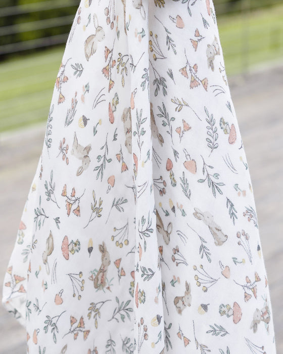 The Little Linen Company | Little Linen Muslin Wrap 1 Pack Prints - Harvest Bunny