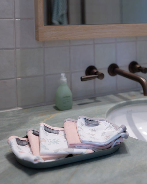 The Little Linen Company | Little Linen Baby Towelling Wash Cloths 6PK - Harvest Bunny
