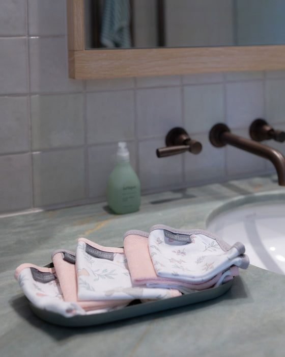 The Little Linen Company | Little Linen Baby Towelling Wash Cloths 6PK - Harvest Bunny