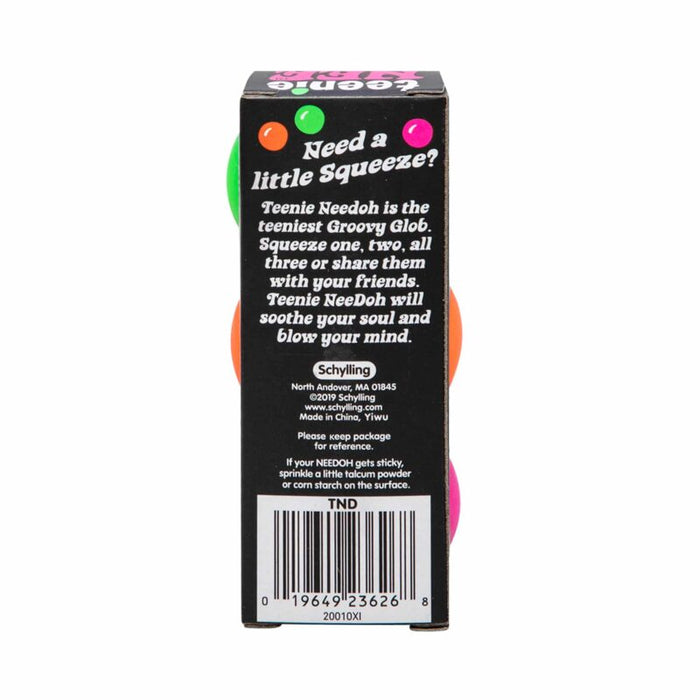Schylling | Teenie NeeDoh Pack of 3 Stress Relief Squeeze Balls Homing Instincts