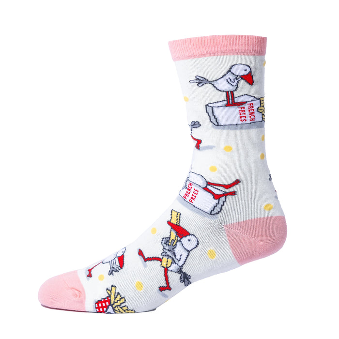 Spencer Flynn | Happy Seagull French Fry Women's One Size Socks