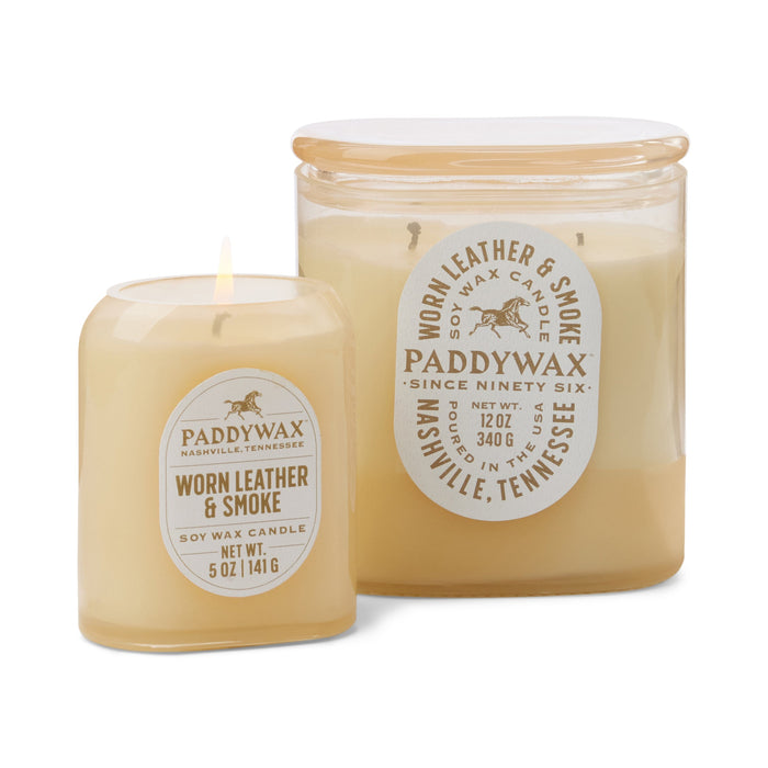 Paddywax | Vista 5 oz Glass Candle Tan Worn Leather Smoke