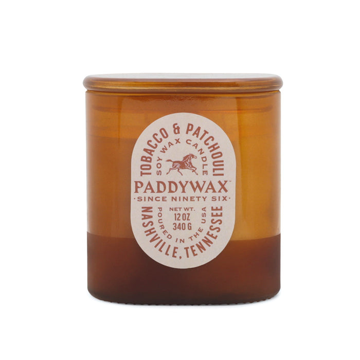Paddywax | Vista Glass Candle Amber Tobacco Patchouli 12 Oz
