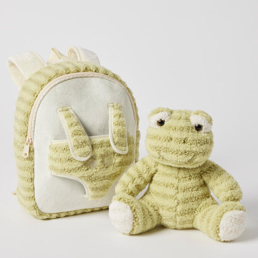 Pilbeam Living | Plush Frog Buddy Backpack Green 22x26x8cm