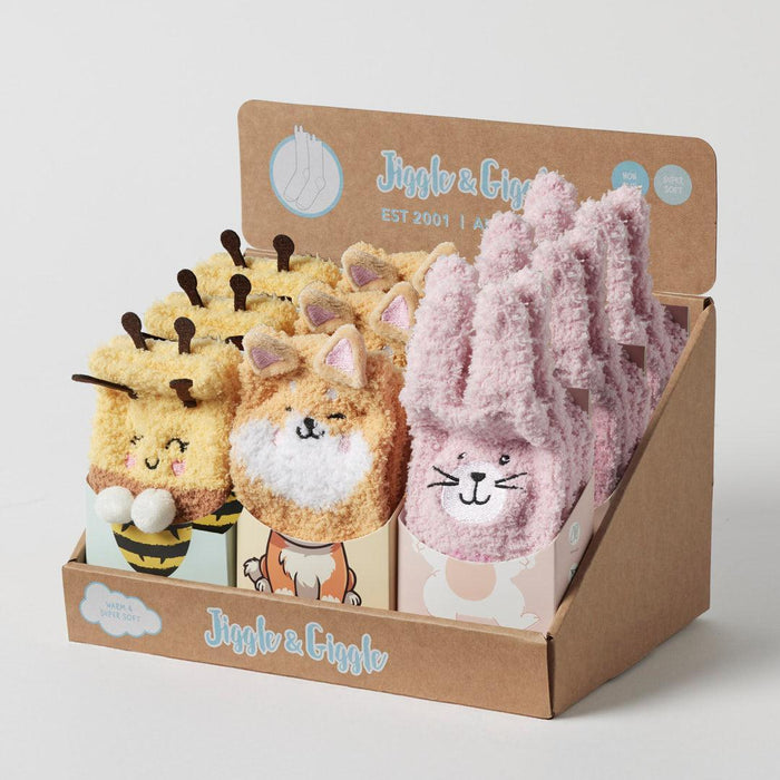Pilbeam Living | Grippy Animal Socks 12pcs 3 Asst