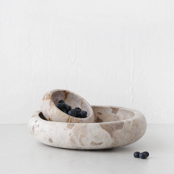 Coast to Coast | Xena Large Marble Bowl 26cm Taupe
