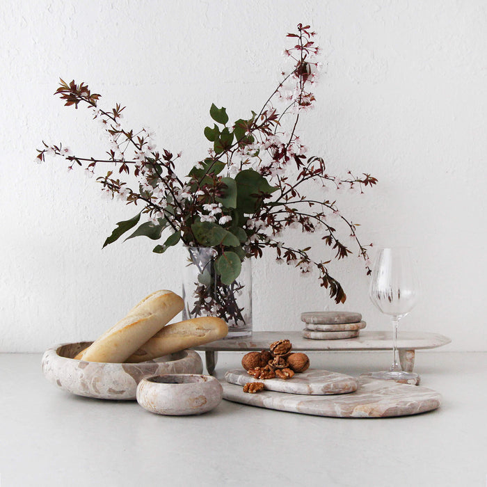 Coast to Coast | Xena Large Marble Bowl 26cm Taupe