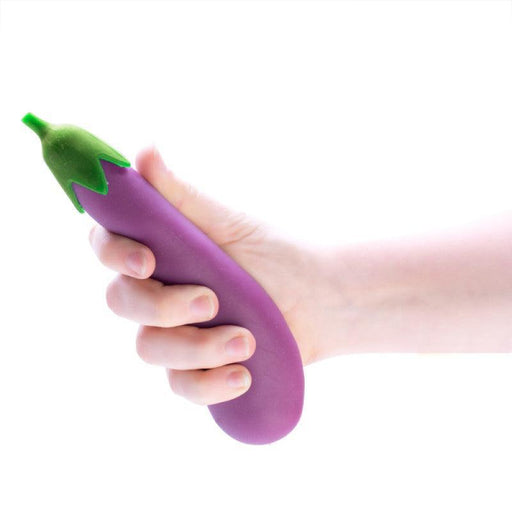 MDI | Pullie Pal Stretch Eggplant Sand‑Filled Stress Toy