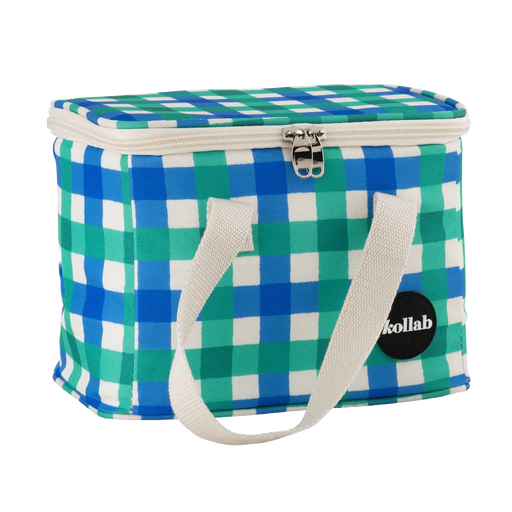 Kollab | Green Blue Check Insulated Lunch Bag