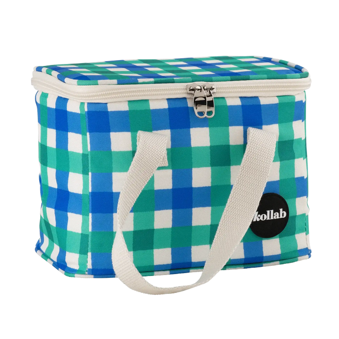 Kollab | Green Blue Check Insulated Lunch Bag